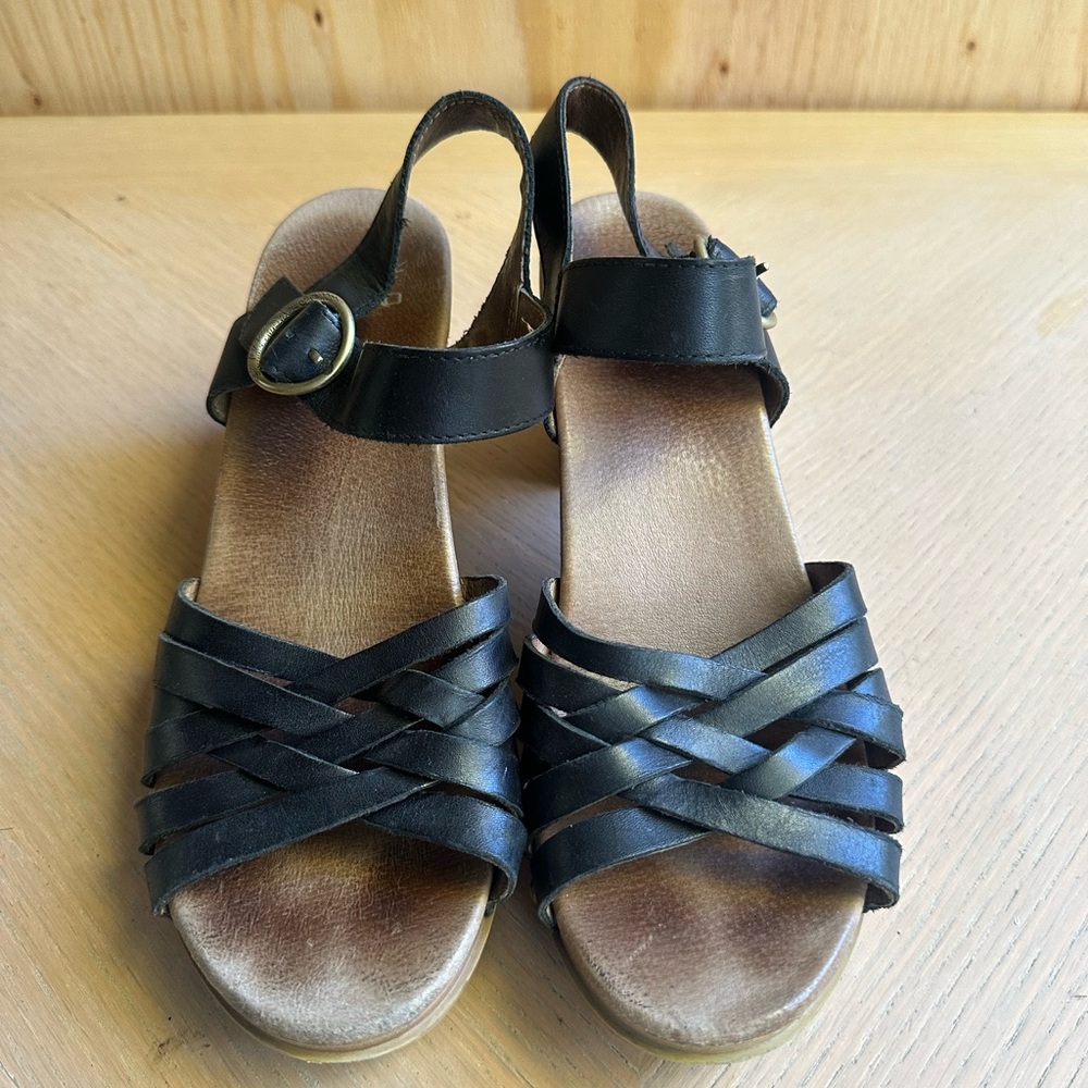 Dansko Black Strappy Sandals